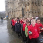 Arriving at the Minster