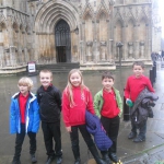 Arriving at the Minster